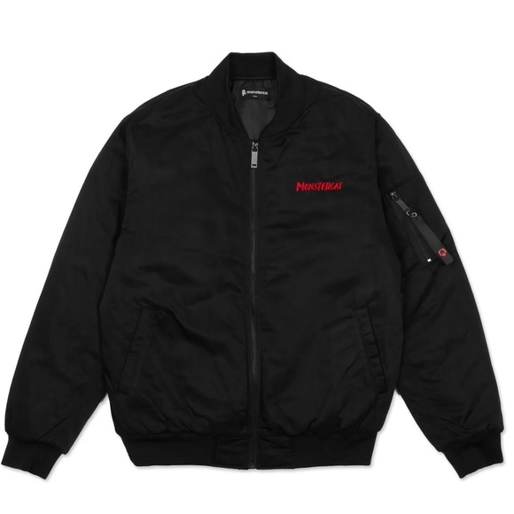 Monstercat Racing Bad Kitty Bomber Jacket Writing on back Mens small - Picture 6 of 11